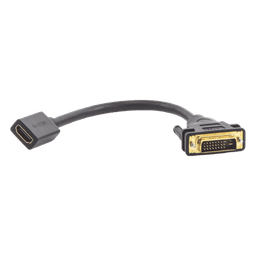 Adaptador DVI Macho a HDMI Hembra / Bidireccional / 1080P@60Hz / Cable 22 cm (8.66 in) / Triple Blindaje
