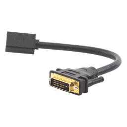 Adaptador DVI Macho a HDMI Hembra / Bidireccional / 1080P@60Hz / Cable 22 cm (8.66 in) / Triple Blindaje