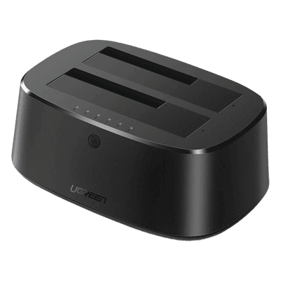 Estación de Acoplamiento Doble Bahía / USB 3.0 / SATA III / Clonación Offline / 12 TB / UASP / 12V 3A