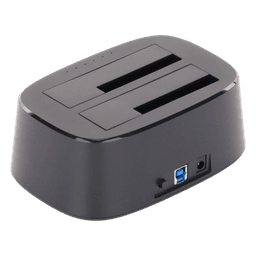 Estación de Acoplamiento Doble Bahía / USB 3.0 / SATA III / Clonación Offline / 12 TB / UASP / 12V 3A