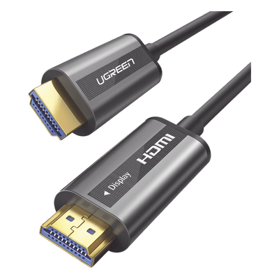 Cable HDMI de 30 Metros (98.43 Pies) por Fibra Óptica 4K@60Hz | Fibra de 4 Núcleos + Cobre EstaÑado de 7 Núcleos | Compatible con HDMI 2.0 | Alta Velocidad 18 Gbps | 3D | HDR | Carcasa de Zinc | Premium | 2 AÑos de GarantÍa