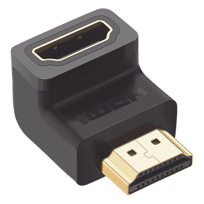 Adaptador HDMI / 90° Hacia Abajo / 4K@60Hz / Macho a Hembra / HDMI 2.0 / Compacto