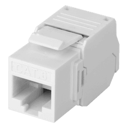 Módulo Jack Keystone / Cat6 / Toolless / Terminación 180° / 1 Puerto / Sin Blindaje / Color Blanco