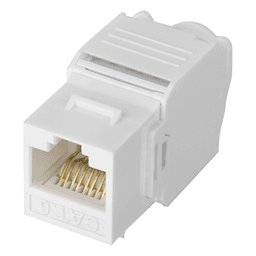 Módulo Jack Keystone / Cat6 / Toolless / Terminación 180° / 1 Puerto / Sin Blindaje / Color Blanco
