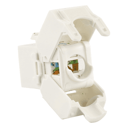Módulo Jack Keystone / Cat6 / Toolless / Terminación 180° / 1 Puerto / Sin Blindaje / Color Blanco