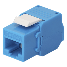 Módulo Jack Keystone / Cat6A / Toolless / Terminación 180° / RJ45 / Sin Blindaje / 1 Puerto