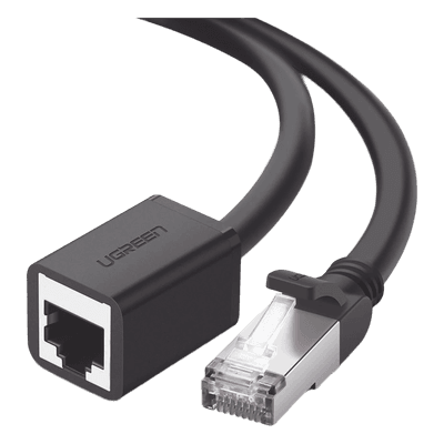 Cable de Extensión Ethernet Cat6 / F/UTP / Macho a Hembra / 2 Metros (6.56 Pies) / 568B / 1000Mbps / 250MHz / Cobre / Negro