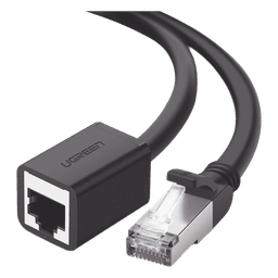 Cable de Extensión Ethernet Cat6 / F/UTP / Macho a Hembra / 2 Metros (6.56 Pies) / 568B / 1000Mbps / 250MHz / Cobre / Negro