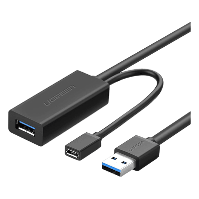 Cable Extensión Activo USB 3.0 / 10 m (32.8 ft) / 5 Gbps / Chip Reforzador / Alimentación Micro USB / Plug & Play