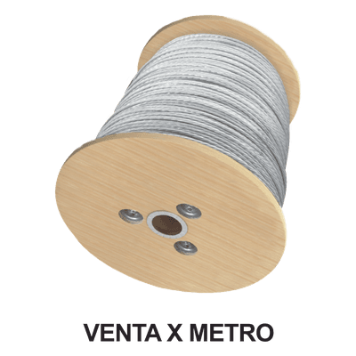 Cable de Retenida 7 Hilos , Resistencia 600 kg, Diámetro 1/8" (Metro).