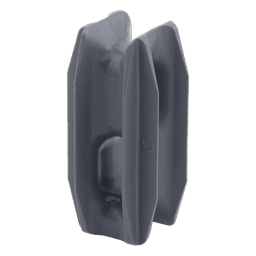 Aislador de Esquina Gris para Cercas Eléctricas / 18 kV / Anti UV / Resinas Vírgenes / Resistencia 7.5-10.2 kg / 66 mm x 31.6 mm