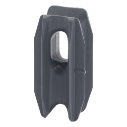 Aislador de Esquina Gris para Cercas Eléctricas / 18 kV / Anti UV / Resinas Vírgenes / Resistencia 7.5-10.2 kg / 66 mm x 31.6 mm