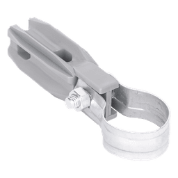 Aislador de Paso o Esquina con Abrazadera / 1 Pulgada (25 mm) / Resina Virgen 100% / Anti-Arqueo / Acero Galvanizado / Poste Cerco Eléctrico