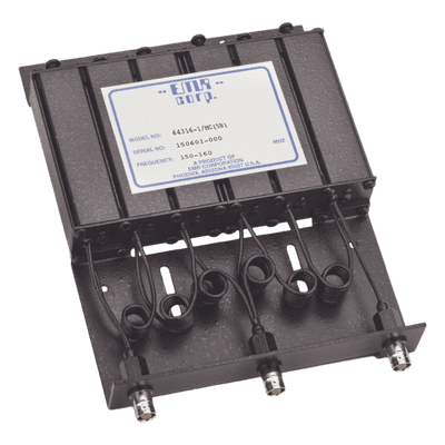 Duplexer Compacto / 150-160 MHz / 4.6-6 MHz Sep. Tx-Rx / 50 W / BNC Hembra / 11 x 5.5 x 6.5 in