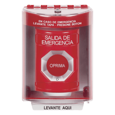 Botón Multipropósito, Salida De Emergencia, Girar Para Reset, Bocina Integrada, Español, Cubierta De Policarbonato, 2 Relevadores NO/NC, Interior/Exterior