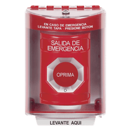 Botón Multipropósito, Salida De Emergencia, Girar Para Reset, Bocina Integrada, Español, Cubierta De Policarbonato, 2 Relevadores NO/NC, Interior/Exterior