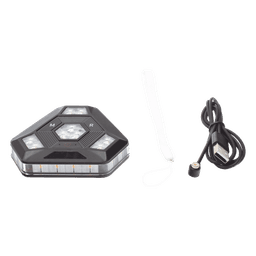 Luz de Advertencia LED / 900 Lúmenes / 12 Patrones de Destello / Sincronización Inalámbrica / IP67 / Batería 20 Horas / Montaje Magnético