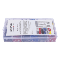 Terminales Tipo Ferrul / 1200 Piezas / Cobre/Latón Chapado en Estaño / Polipropileno / 0.5 a 10.0 mm2 / AWG 20 a 7