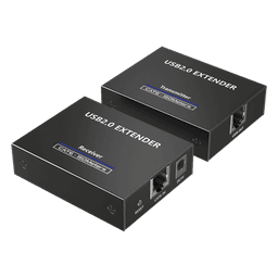 Kit EXTENSOR USB 2.0 de 4 Puertos para Distancias de Hasta  150 m | Soporta USB 2.0, USB 1.1 y USB 1.0 | UTP Cat 5e/6/6a/7 | Soporta Switch Gigabit | Ideal para Cámaras WEB, Impresoras, Escáner, Memorias, Mouse, etc.