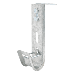 Soporte J-Hook para Cableado Estructurado / Capacidad 7 Cables Cat6 / Acero al Carbón / Montaje Pared y Techo / Interior