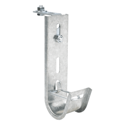 Soporte (Gancho) tipo J-Hook, hasta 10 cables Cat6, ideal para soportar cableado en los espacios de manipulación al aire, Para instalación en interior