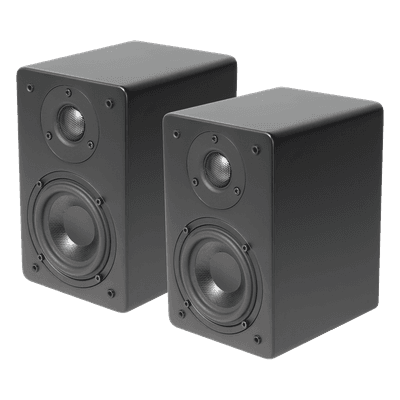 PAR de Altavoces de Estantería | Woofer  de 4'' | Tweeter de 1 | Acabado negro mate | 40 watts | 8ohms