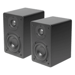PAR de Altavoces de Estantería | Woofer  de 4'' | Tweeter de 1 | Acabado negro mate | 40 watts | 8ohms