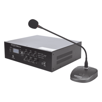 KIT de Amplificador de 120W Modelo SFB120 | más Micrófono de Escritorio Modelo SF621A