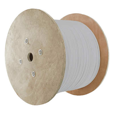 Bobina de Cable Blindado F/UTP / Cat6A / 23 AWG / 305 m (1000 pies) / 10GBase-T / 500 MHz / CM / Blanco