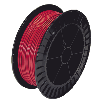 Cable Detector de Calor Lineal / Temperatura Fija 68 °C / Bobina 152 m (498.7 ft) / Recubrimiento Nylon Rojo / Exterior / Guía Acerada