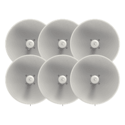 Paquete de 6 ePMP Force 300-25L para zonas con alta interferencia, hasta 400+ Mbps, 4910 - 6200 MHz, 802.11 AC Wave2, Antena de 25 dBi, baja latencia