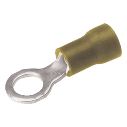 Terminal de Anillo / Aislamiento de Vinilo / Tornillo 5/16 in (8 mm) / Calibre 12-10 AWG / Longitud Total 1.03 in (26 mm)
