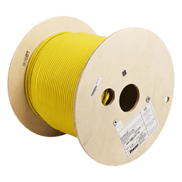 Bobina de Cable Blindado F/UTP de 4 Pares, Cat6A, Soporte de Aplicaciones 10GBase-T, LSZH (Libre de Gases Tóxicos), Color Amarillo, 305 Metros (1000 Pies)