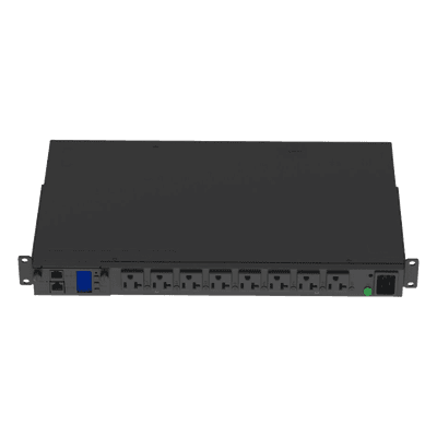 PDU Monitoreable por Toma / 8 Salidas 5-20R / Entrada NEMA L5-20P / Horizontal 1UR / 120 Vca / 15 A / 19 in