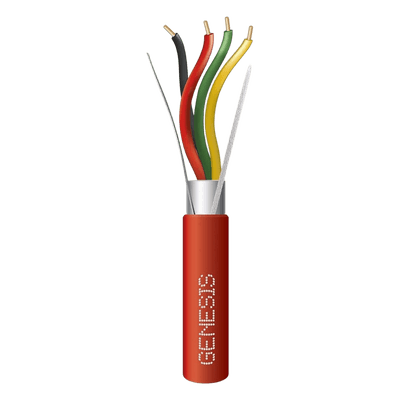 Cable para Alarma de Incendio / 4 x 16 AWG / Blindado / Plenum / 305 m (1000 ft) / Tipo FPLP / Rojo