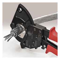 Cortador Multicable ACSR con Matraca / 14'' (356 mm) / Capacidad 477 MCM / Cu Sólido Ø 1'' (25 mm)