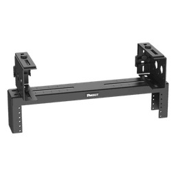 Rack de Distribución Aéreo de 2 Postes PanZone®, Rieles Roscados #12-24, de 2 UR, Color Negro 