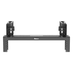 Rack de Distribución Aéreo de 2 Postes PanZone®, Rieles Roscados #12-24, de 2 UR, Color Negro 
