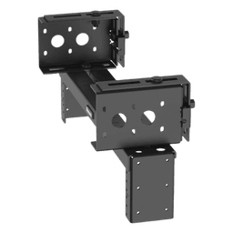 Rack de Distribución Aéreo de 2 Postes PanZone®, Rieles Roscados #12-24, de 2 UR, Color Negro 