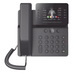 Teléfono IP Empresarial Esencial WiFi / Bluetooth, 12 líneas SIP, pantalla a color 3.5", PoE, puertos Gigabit, conferencia local de 6 vías.