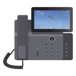 Videoteléfono IP inteligente Insignia, Android 9.0, 20 líneas SIP, pantalla a color 7" ajustable, Teclado de iluminación configurable, PoE, conferencia local de 10 vías.