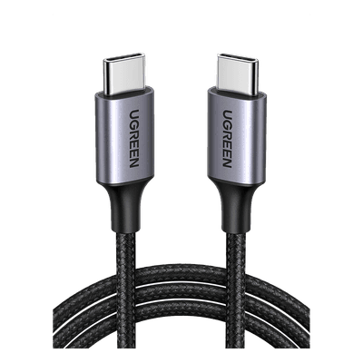 Cable USB-C a USB-C / 2 Metros (6.56 Pies) / 60W PD3.0 / 480 Mbps / Nylon Trenzado / Aluminio