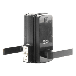 Cerrojo Electrónico con Manija / Lector de Huella y Tarjeta / Teclado Digital / 99 Usuarios / Puerta Vidrio 12 mm / 6 V (4 Baterías AA)