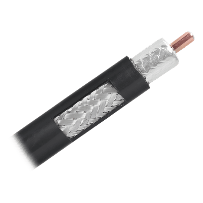 Cable Coaxial de Baja Pérdida / 75 Ohms / 305 m (1000 ft) / Atenuación 1.6 dB a 450 MHz / Radio de Doblez 152.4 mm (6 in)