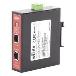 Splitter PoE IN hasta 90 W / Salida DC 12v/16V/24v o 48V / Carcasa metálica / Industrial soporte para riel DIN / Aplicaciones CCTV