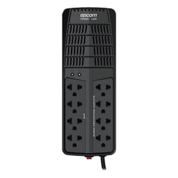 Regulador de Voltaje 1000 VA-500 W /  4 Contactos con AVR / 4 Contactos con Supresor de Picos / Protección RJ11