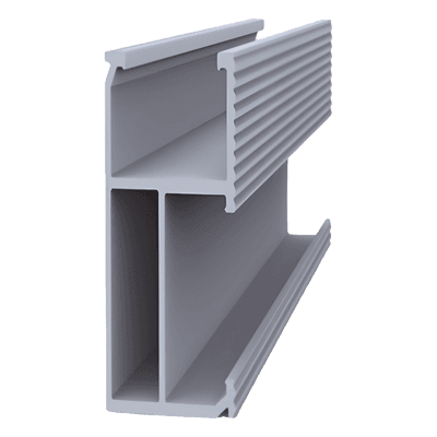 Riel 8 para montaje de módulos fotovoltaicos de aluminio anodizado de 2700mm.
