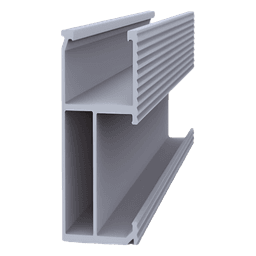 Riel 8 para montaje de módulos fotovoltaicos de aluminio anodizado de 2700mm.
