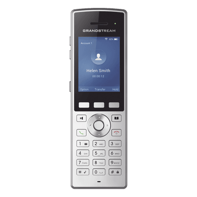  Teléfono WiFi portátil empresarial con 2 lineas y cuentas SIP, Bluetooth y botón Push-to-talk