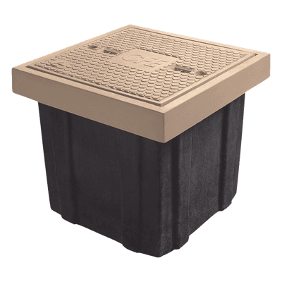Registro Eléctrico Peatonal / 60 x 60 x 40 cm (23.62 x 23.62 x 15.75 in) / Resistencia 3 Toneladas / Concreto Polimérico y Fibra de Vidrio / Anticorrosivo / Antiderrapante